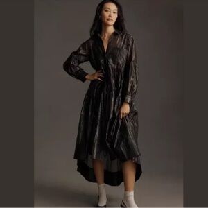 Nwt pilcro metallic midi dress